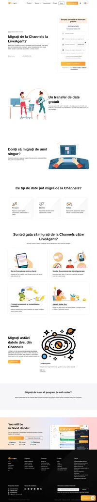 Doriți să migrați de la Channels la un alt software? Luați în considerare LiveAgent ca fiind următor software de asistență. Migrați astăzi datele dvs.