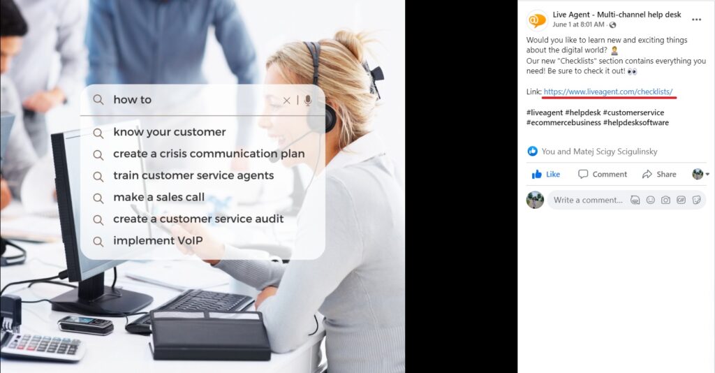 URL-ul personalizat Facebook al LiveAgent