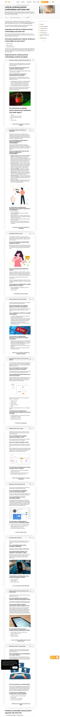 Siguranța ar trebui să fie prioritatea dvs. Lista noastră de verificare privind conformitatea call center-ului vă asigură că acesta este protejat împotriva oricăror amenințări și scurgeri.