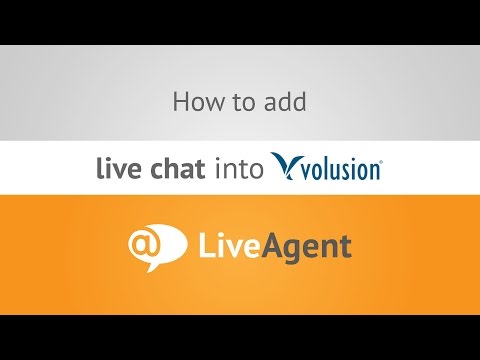 Youtube video: How to add live chat to Volusion store www.liveagent.com