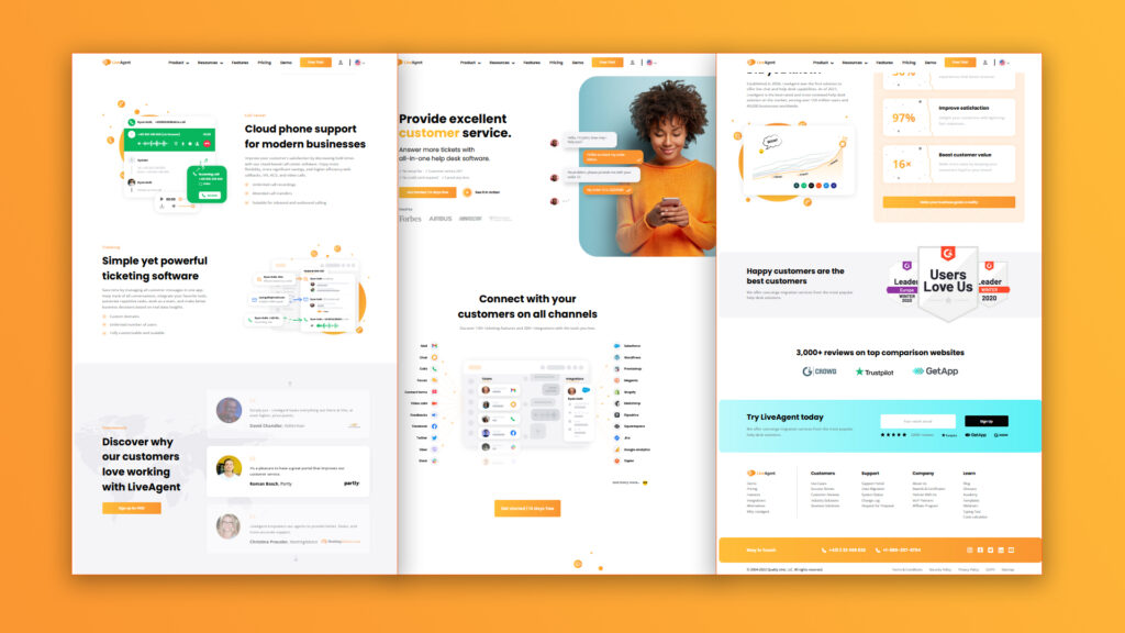 Pagina de pornire LiveAgent