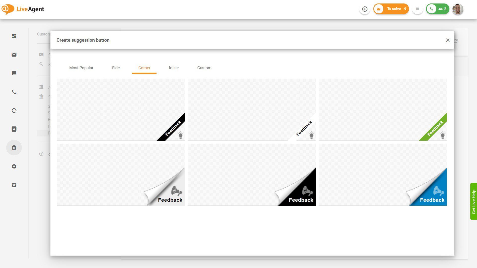 Păreri și sugestii LiveAgent