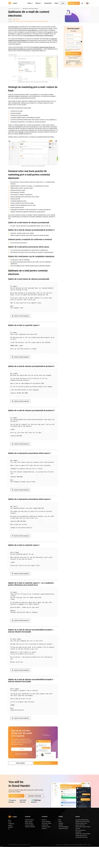 Șabloane de e-mail de comerț electronic captivante pentru toate ocaziile, inclusiv pentru pre-vânzare, vânzări ascendente, vânzări încrucișate, cupoane, coșuri abandonate și multe altele.