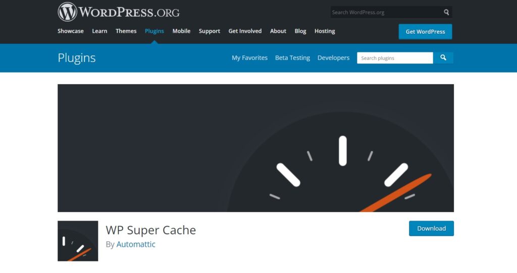 plugin Wp super cache