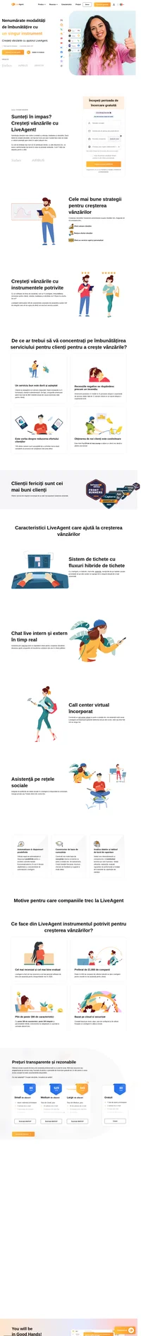 LiveAgent combină chatul live excelent, sistemul de tichete și automatizarea pentru a oferi asistență excepțională. Creșteți-vă vânzările cu LiveAgent astăzi.