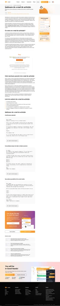 Folosiți șabloanele noastre gratuite de e-mail de achiziție a clienților pentru toate ocaziile! Îmbunătățiți implicarea clienților, rata de respingere a e-mailurilor și multe altele!