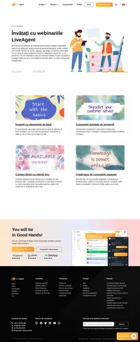 Webinarul LiveAgent de asistență pentru clienți se concentrează pe soluția de asistență pe canale multiple. Chatul live, software-ul de tichete, call center-ul încorporat și multe altele sunt incluse. Încercarea gratuită LiveAgent este disponibilă pentru o perioadă limitată.