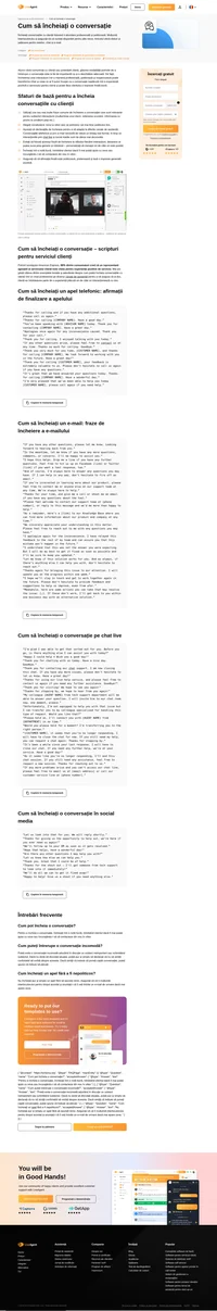 Învățați cum să încheiați o conversație în mod profesionist, politicos și cu stil, cu ajutorul șabloanelor noastre predefinite pentru toate canalele de comunicare.