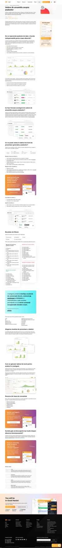 Obțineți o vedere de ansamblu holistică a eforturilor echipei dumneavoastră de asistență pentru clienți cu ajutorul funcției noastre de tablou de bord analitic din LiveAgent și îmbunătățiți-vă imediat activitatea.