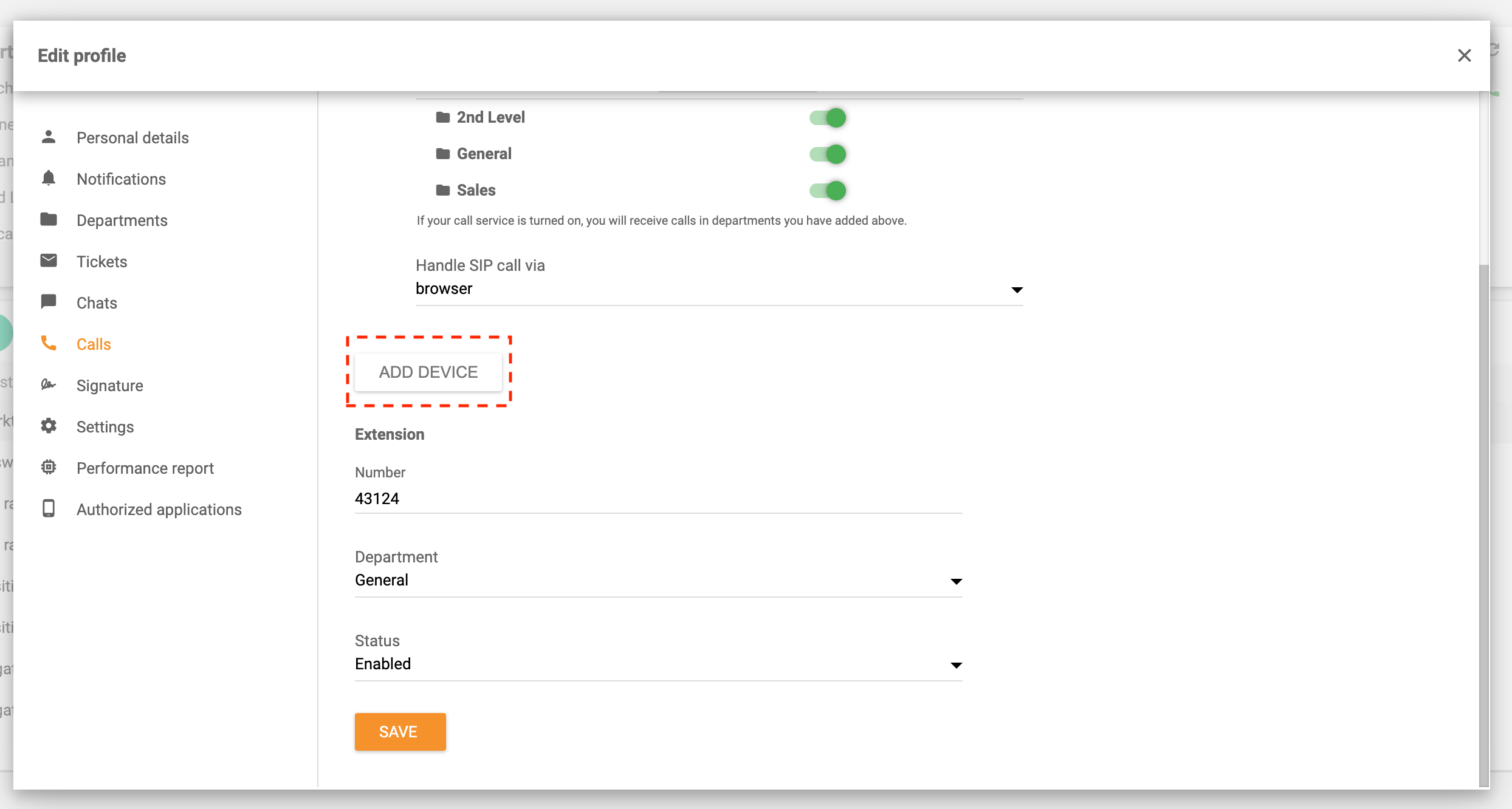 Direcționare-apeluri-adăugare-dispozitiv-LiveAgent