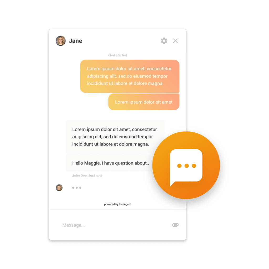 Widget de chat pentru site-ul LiveAgent