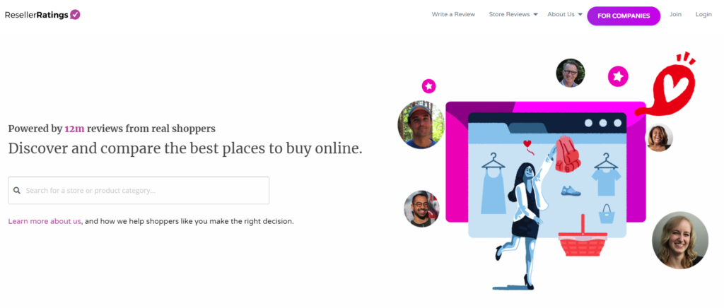 Pagina de pornire ResellerRatings