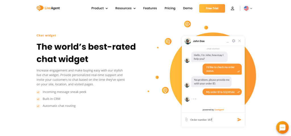 Cel mai bine cotat chat LiveAgent