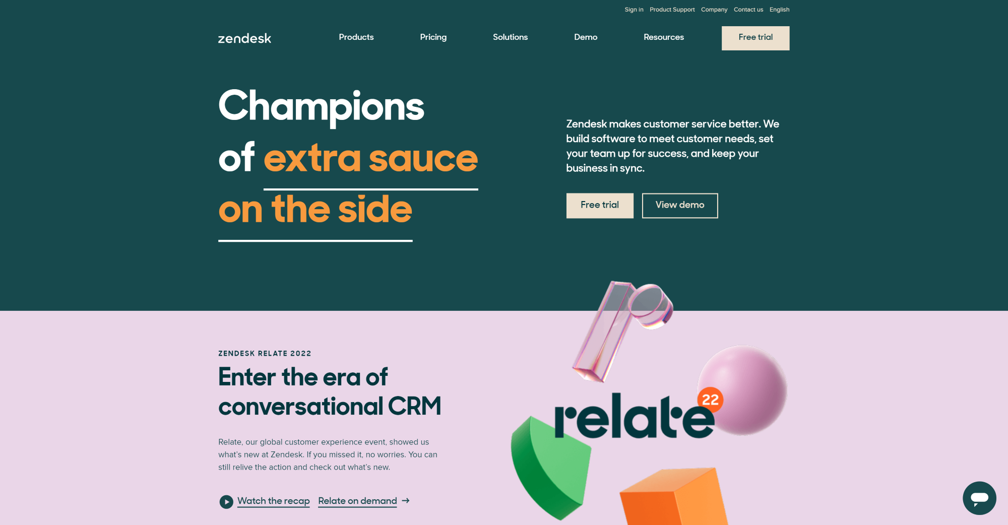 Pagina principală a software-ului Zendesk Call Center