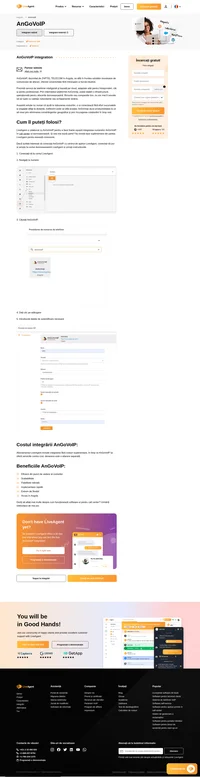 Pregătiți-vă să vă îmbunătățiți calitatea asistenței pentru clienți prin exploatarea puterii integrării perfecte a LiveAgent cu AnGoVoIP. Nu mai amânați, începeți acum să valorificați capacitățile LiveAgent și AnGoVoIP.