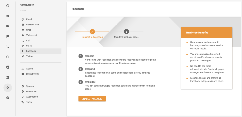 Integrarea contului Facebook în LiveAgent