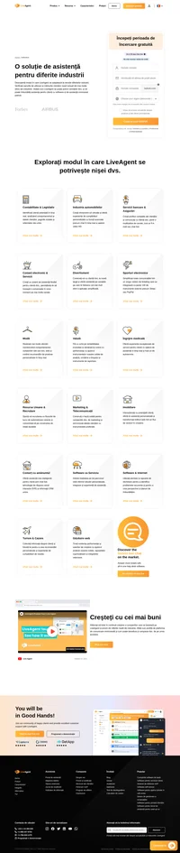 LiveAgent este capabil să îndeplinească cerințele mai multor sfere de afaceri. Vedeți cum LiveAgent se poate potrivi cerințelor dvs. și vă poate îmbunătăți asistența pentru clienți.