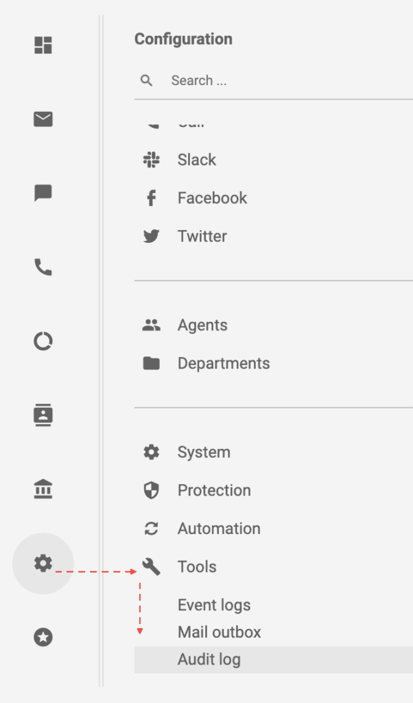 Navigați la Jurnal de Activitate / Jurnal de Audit în LiveAgent.