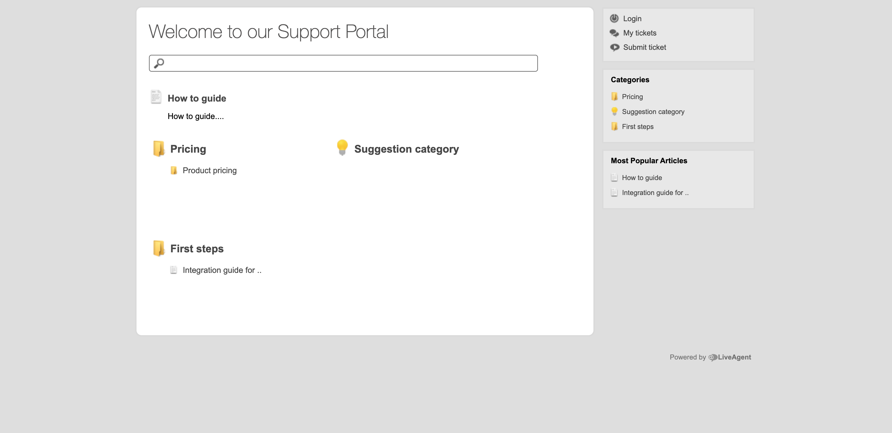 Online knowledge base software theme in LiveAgent