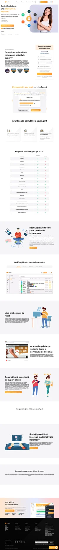 Sunteți în căutarea unei alternative la Helprace? Ați aflat de LiveAgent? Studiați beneficiile LiveAgent pentru a vă convinge de ce suntem cea mai bună alternativă.
