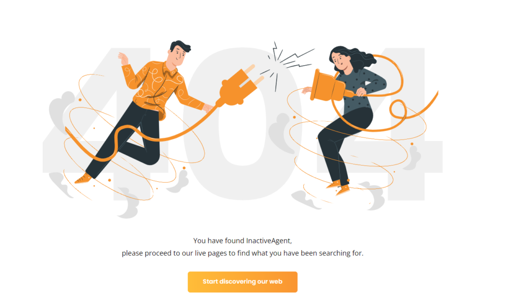 Pagina 404 a LiveAgent