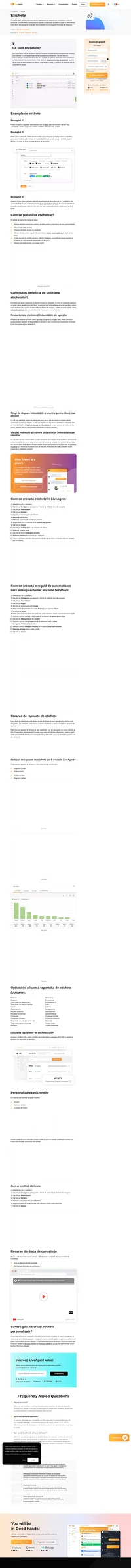 Personalizați-vă și îmbunătățiți-vă fluxul de lucru cu etichete. Vizualizați conținutul fiecărui tichet dintr-o privire și categorizați-le după subiect sau segment.